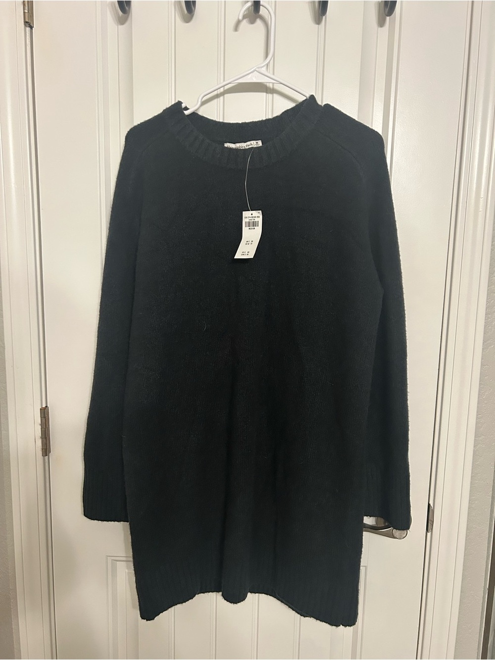 Abercrombie & Fitch Black Crewneck Sweater Dress